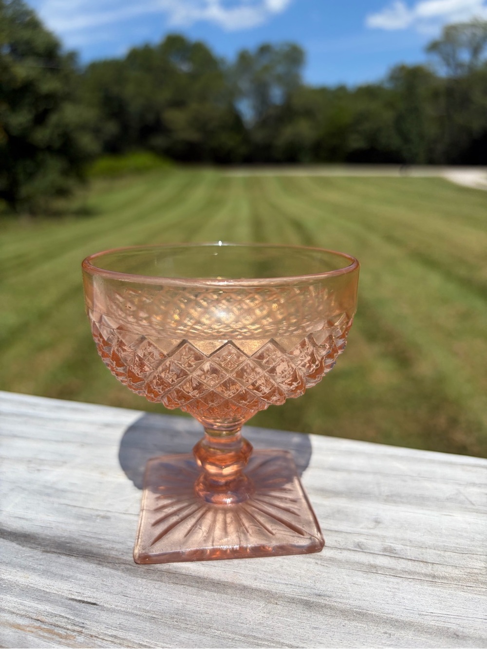 Anchor Hocking Miss America Pink Champagne Sherbet Glass - Picture 2 of 8